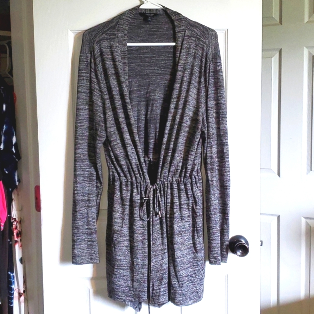 Simply Vera VeraWang Black Gray Cardigan Womens XL